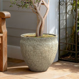 Large Round Planter Pot, Rustic Flower Pot with Drainage Hole 16.5'' Dia
