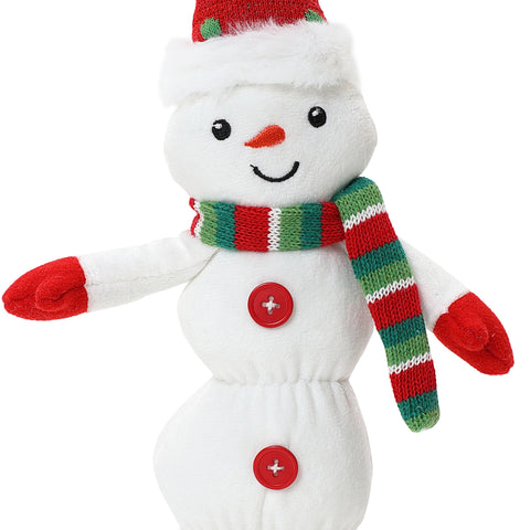 Snowman animated singing battery-powered plush toy, 18.5" tall