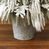 Unlit Potted Christmas Tree with White Tips,4Ft