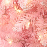 Pink Pencil Artificial Tree with Warm White Lights, 6ft