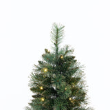 Pre-Lit Green Full Christmas Tree Potted,3.9Ft