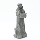 Saint Francis Outdoor Garden Statue with Birdfeeder Bowl, 27.5"