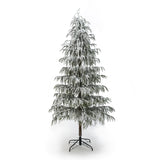 Pre-Lit Snowy Slim Artificial Cedar Christmas Tree, 7.5ft
