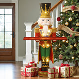Christmas Red Soldier Nutcracker with Tray & Lights, 4ft
