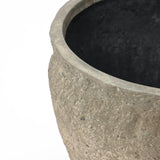Large Round Planter Pot, Rustic Flower Pot with Drainage Hole 16.5'' Dia