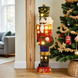 Christmas Nutcracker Red Soldier with Wreath Lights, 2ft