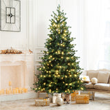 Pre-Lit Artificial Fir Christmas Tree with Stand, 6.5ft