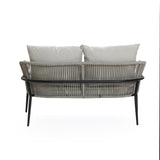 Ventura outdoor metal and rattan loveseat & coffee table set