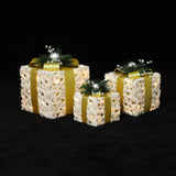 Christmas Decor Gift Boxes with Lights Outdoor - Set of 3