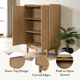 Oak Accent Cabinet with Doors, 31.1'' W
