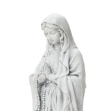 Praying Religious Mary Statue with Rosary Beads, White,29.5"