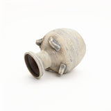 Rustic Off-White with Gray Terracotta Urn Vase,10.2''