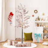 Artificial Christmas Trees with Micro LED Lights,6.2ft
