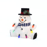 Christmas Outdoor Snowman Decoration with Lights, 1.25ft