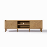 Nari Japandi Style TV Stand with Storage , Summer Oak 63"