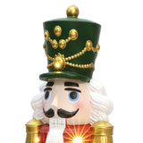 Christmas Nutcracker Red Soldier with Wreath Lights, 3ft