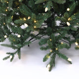 Pre-Lit Green Slender Christmas Tree with Stand,7.5Ft