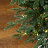 4.5Ft Pre-Lit Green Slender Fir Potted Artificial Christmas Tree