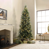 Pre-Lit Green Flocked Artificial Christmas Trees ,7.5ft