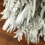 Unlit Potted Christmas Tree with White Tips,4Ft