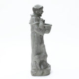 Saint Francis Outdoor Garden Statue with Birdfeeder Bowl, 27.5"