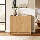 Modern Accent Cabinet with Adjustable Shelf, 2 Door Sideboard Buffet Caibnet, 35'' W