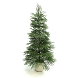 Pre-Lit Green Christmas Branches Tree with Potted,4.5Ft
