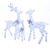Christmas Deer Family Holiday Decor with Lighted, Set of 3
