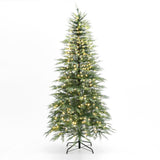 Pre-Lit Green Artificial Christmas Tree with Stand, 6.5ft