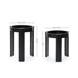Black Nesting Side Tables Set of 2
