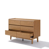 Modern Wood Storage Horizontal Dresser with 2-Drawers,Oak