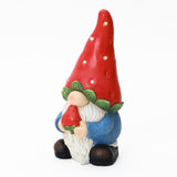 Strawberry Patch Outdoor Figurine statue Whimsical with Berry Hat, 15.8"