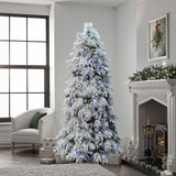 Pre-Lit Full Pine Christmas Tree with Pinecone,7Ft
