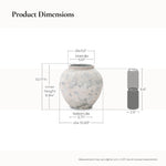 Modern minimalist vase stands 6.5" top diameter, 5.71" bottom diameter, 5.51" inner opening, and 9.84" inner height.