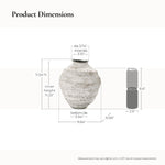 Featuring product size: 11.54" h, 9.06" w, 3.74" top dia, 3.94" bottom dia, and a 3.15" inner opening dia.