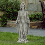 Grace series garden statue, Virgin Mary, gray