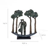 Lovers walking decorative sculpture