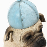Pug with cap statue