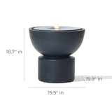 Round Bubbler Outdoor Fountain with Lights