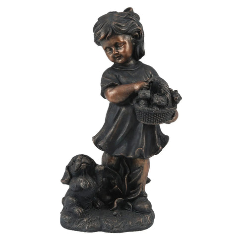 Farmstead garden statue, girl