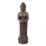Buddha-standing-on-a-lotus-flower-hands-folded-in-prayer-in-meditation