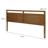 George free-standing walnut finish headboard, king