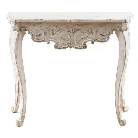 Vintage Off White Wood Console and Entry Table