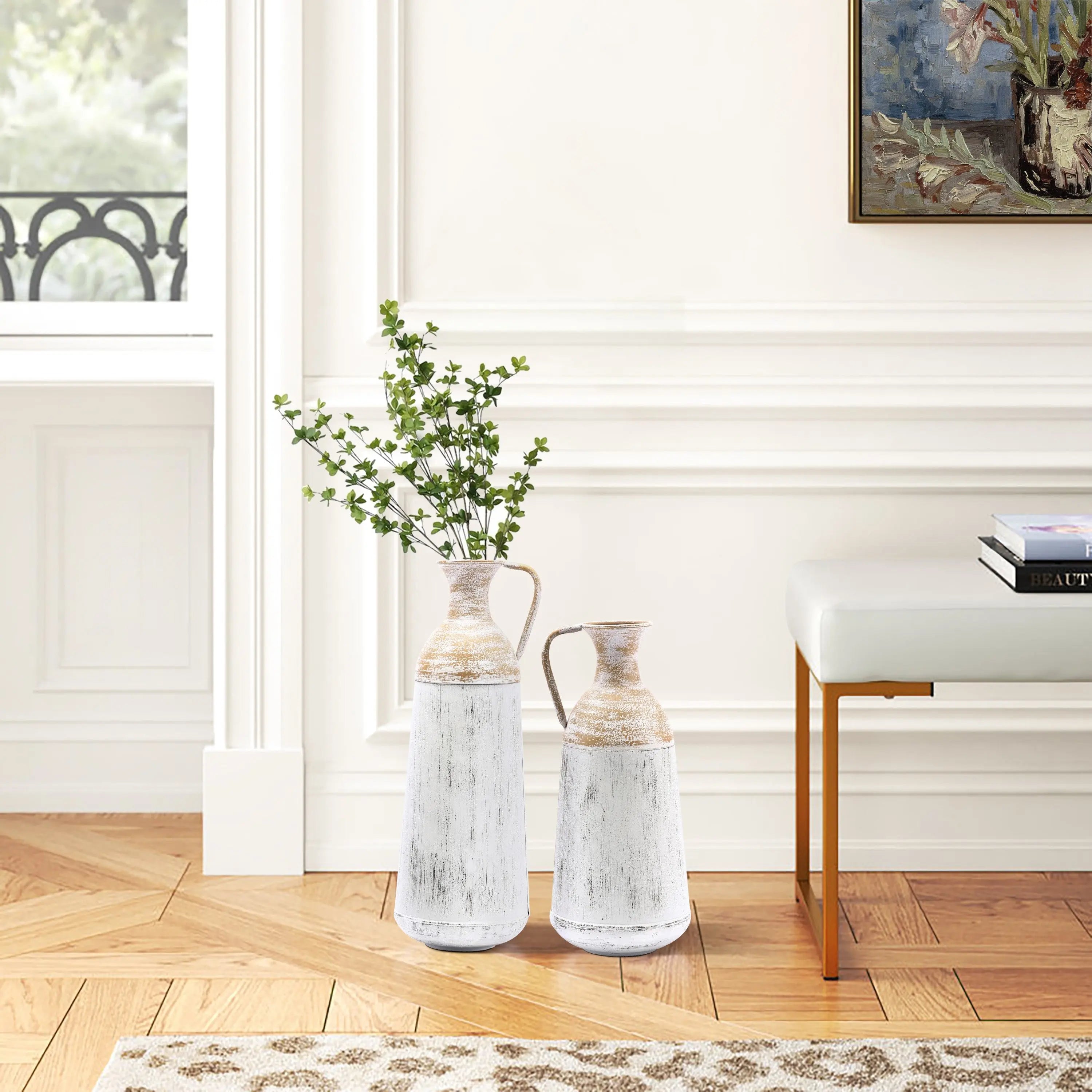 2-piece-set-table-vases-great-way-to-display-faux-or-dried-flowers-and-plants