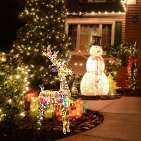 Magical Deer with Antlers Lighted LED Winter Holiday Yard Decoration