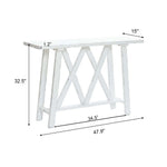 Farmhouse White 48" W Console and Entry Table - LuxenHome