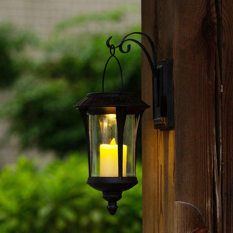 Solar Powered Outdoor Wall Light Sconce
