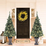 outdoor-lighted-artificial-christmas-tree-makes-a-charm-of-the-holidays