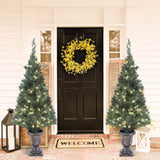 outdoor-lighted-artificial-christmas-tree-makes-a-charm-of-the-holidays