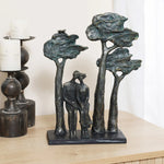 Lovers siting decorative sculpture - LuxenHome